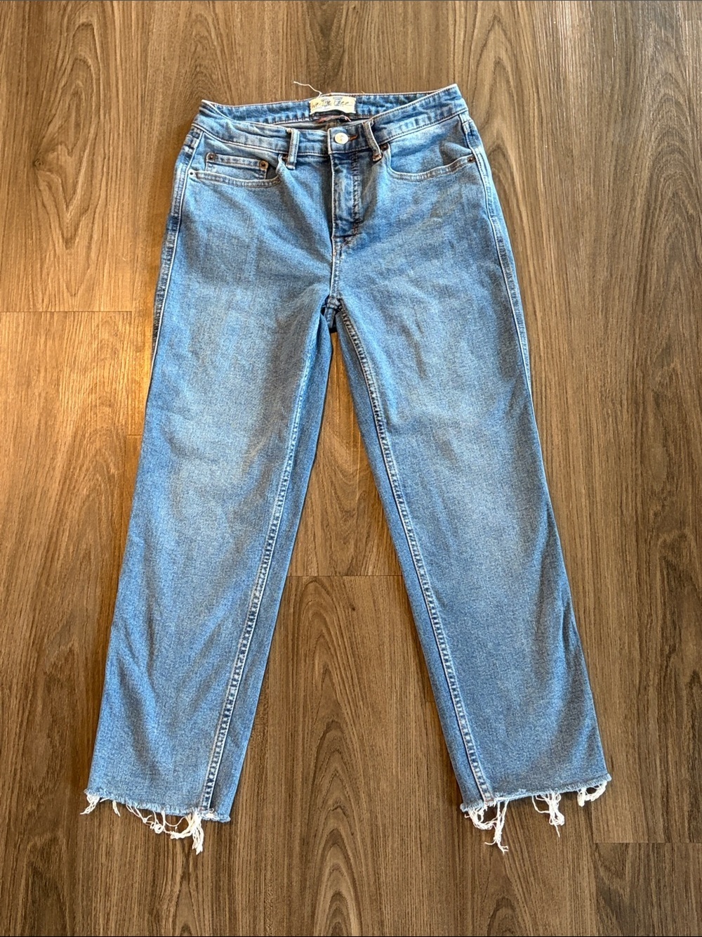 We The Free Straight Leg Raw Hem Jeans